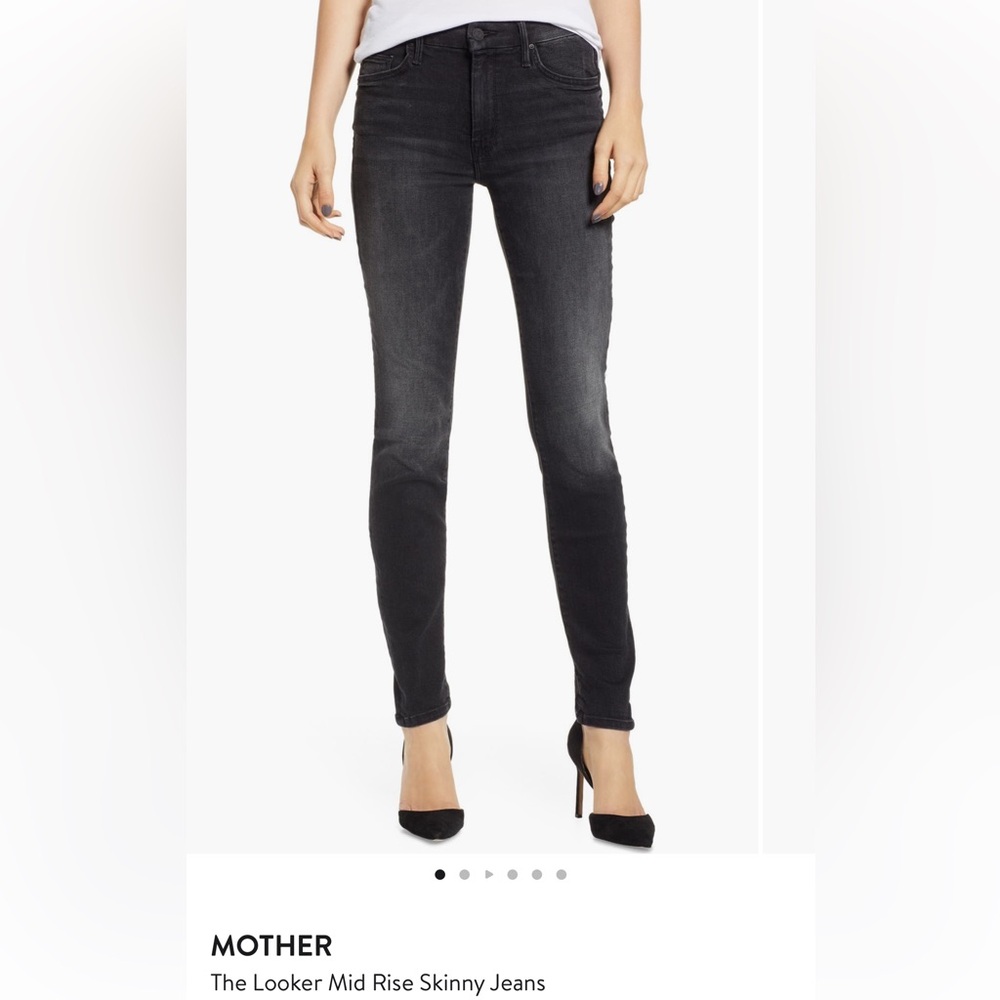MOTHER The Looker Women's Skinny Jeans in black wash